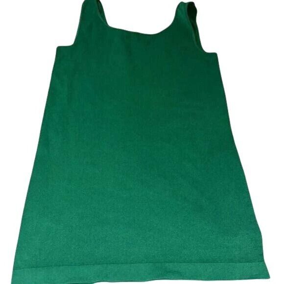 Green Skinny Tees Plus Size Tank Top With Sequin Accents - Picture 6 of 8